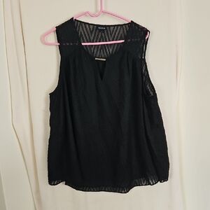 Torrid Black Sheer Sleeveless Blouse